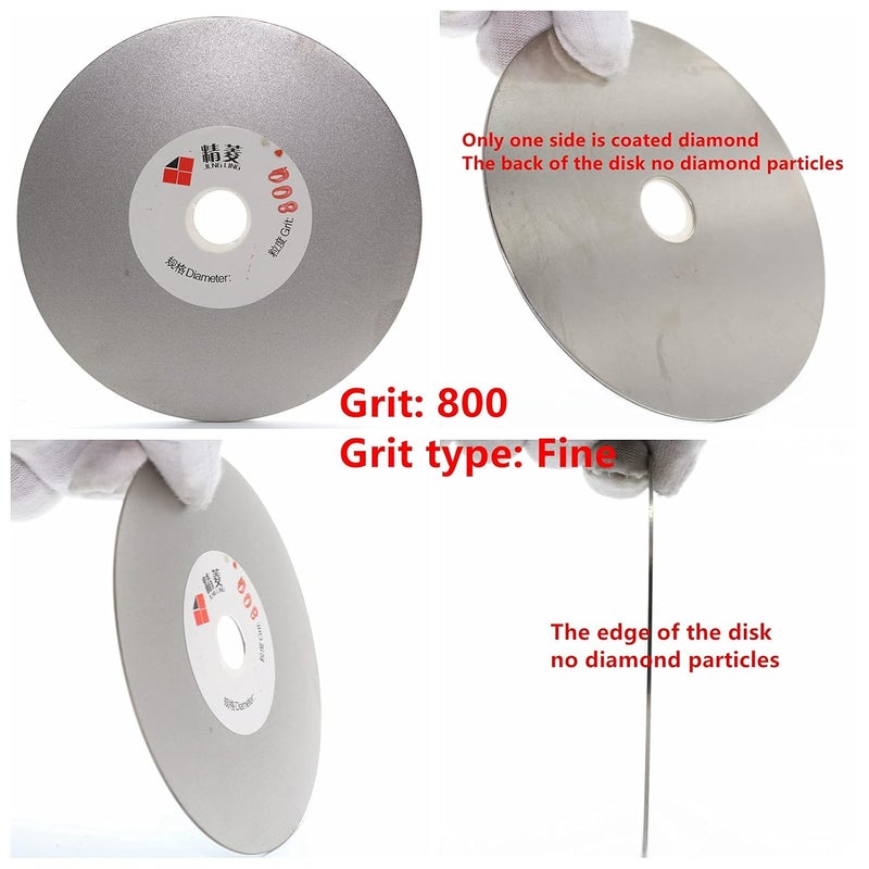 Jingling 4" inch 100mm Diamond Flat Lap Disc Coated Grinding Disk Grit 800 Fine - Image 2
